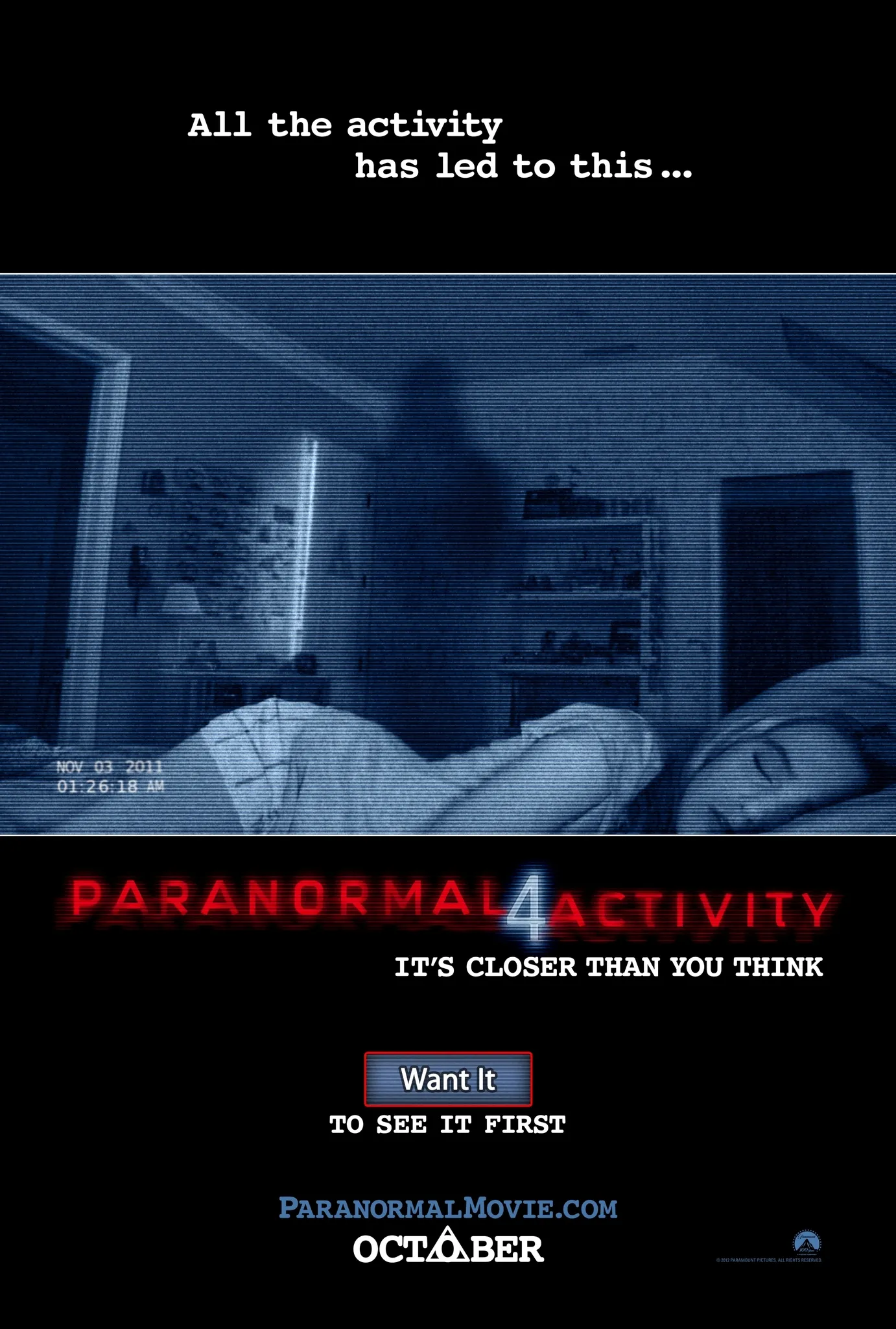  فیلم Paranormal Activity 4 2012